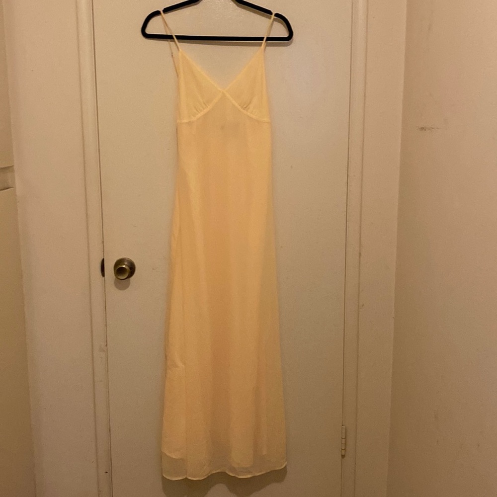 light yellow long summer dress never worn